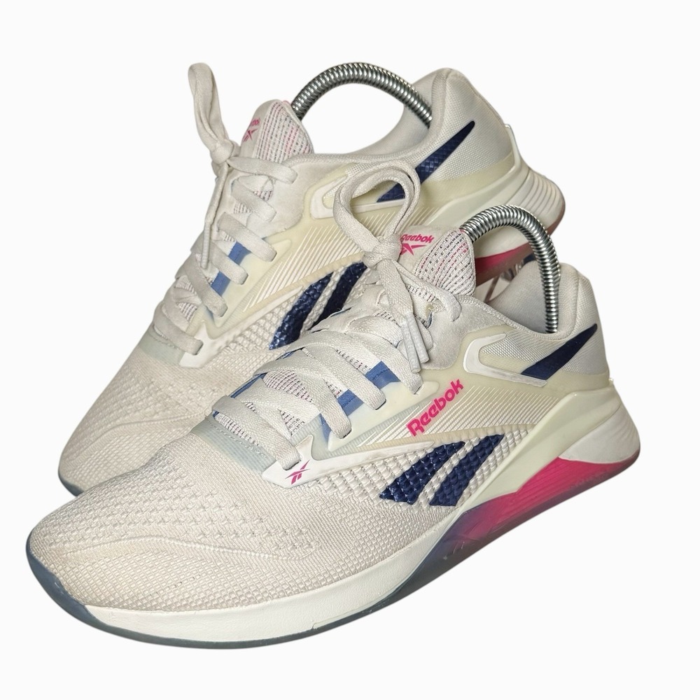 Reebok Nano X4 Training Shoes - Women's Size 8 - White/Pink